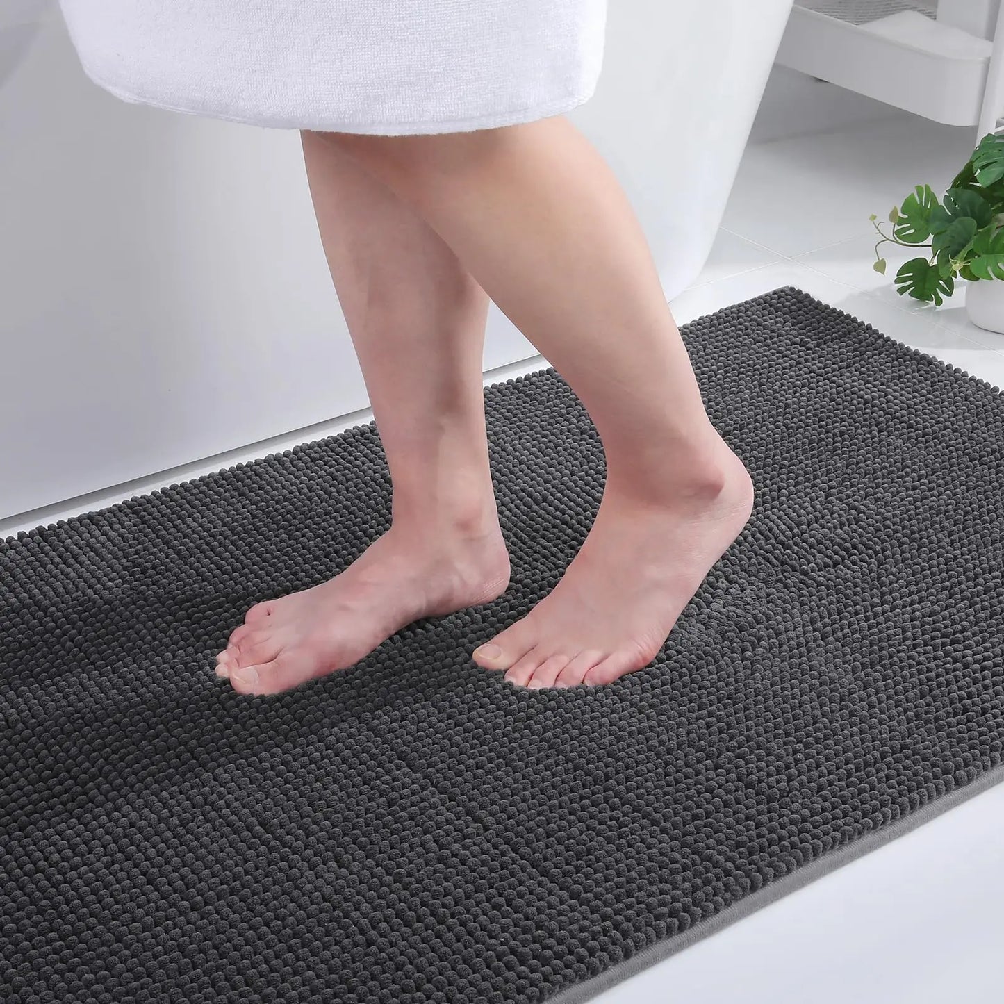 Olanly Chenille Soft Absorbent Bath Mat