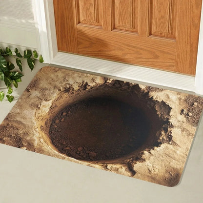 VIKAMA 3D Stone Cave Vortex Entrance Doormat