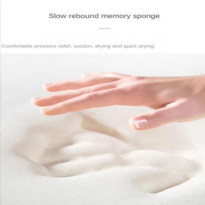 Water Absorbent Non-Slip Thickened Bathroom Carpet Long Hair Machine Washable Toilet Floor Mat
