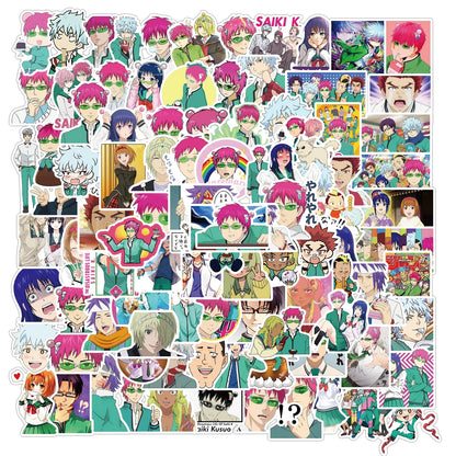 Mixed Anime Waterproof Sticker Set 100 Pieces