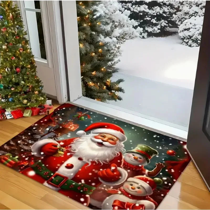Santa Claus gnome Christmas door mat