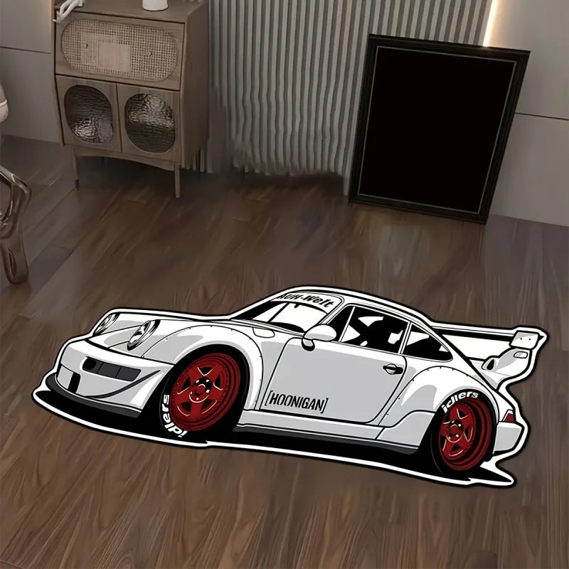 VIKAMA Trendy Sports Car Plush Rug