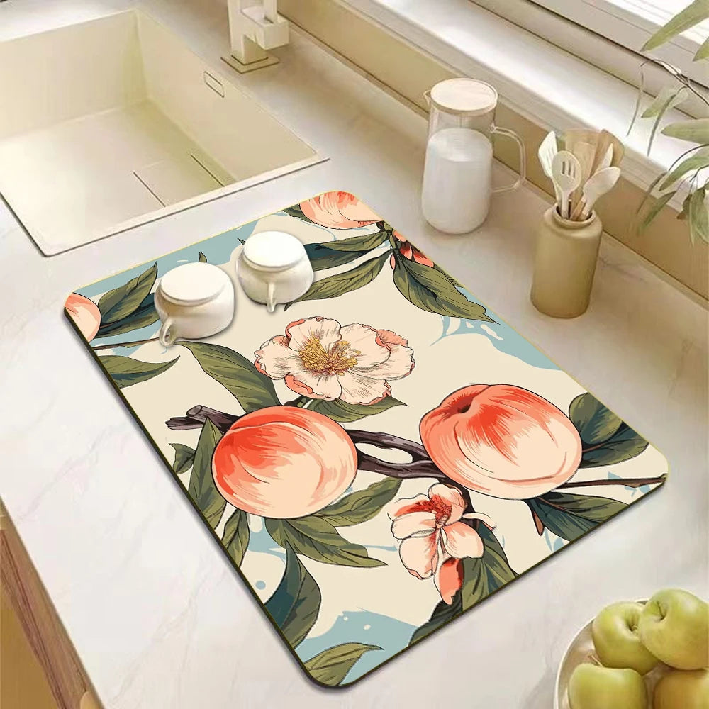 Fruit Pattern Anti-Slip Kitchen Counter Mat