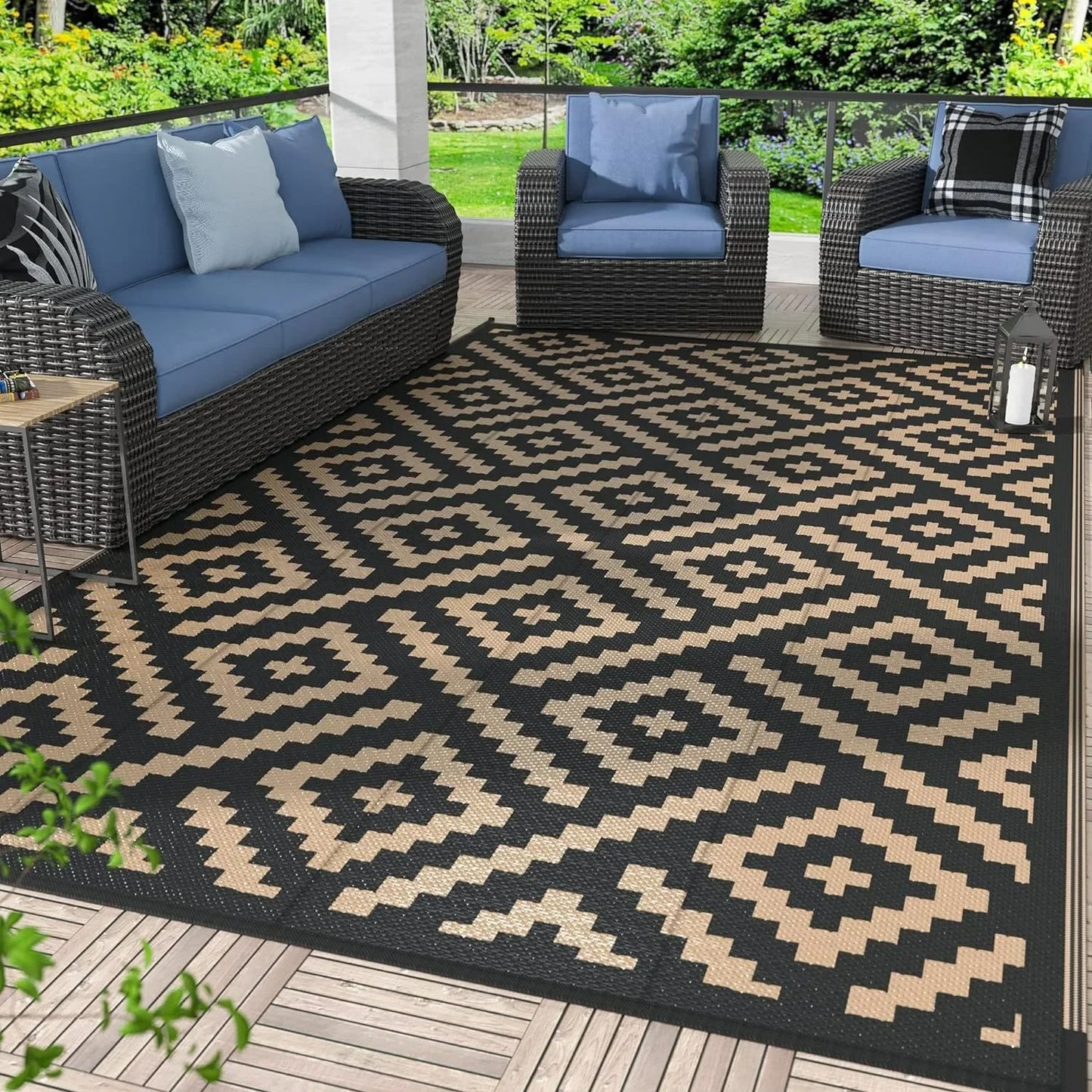 VIKAMA Outdoor Camping Picnic Carpet Moisture-Proof Washable Easy-Clean Floor Mat