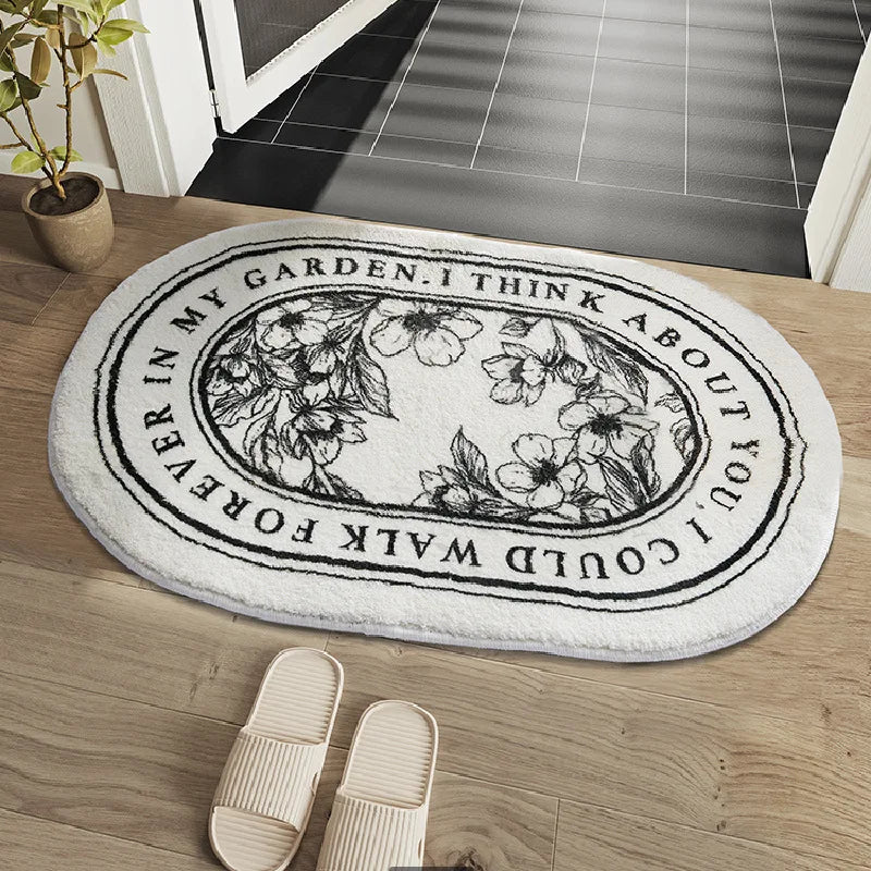 Floral Non-Slip Absorbent Bath & Entrance Area Rug