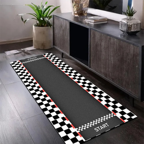 VIKAMA Track Design Non-Slip Polyester Area Rug
