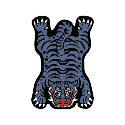 VIKAMA Cartoon Tiger Carpet Non-Slip Kids Bedroom Living Room Floor Mat