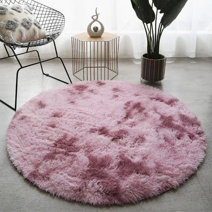 Ultra Soft Fluffy Round White Area Rug