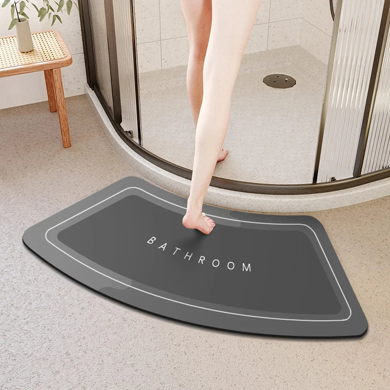 Arched Diatom Mud Non-Slip Bathroom Mat