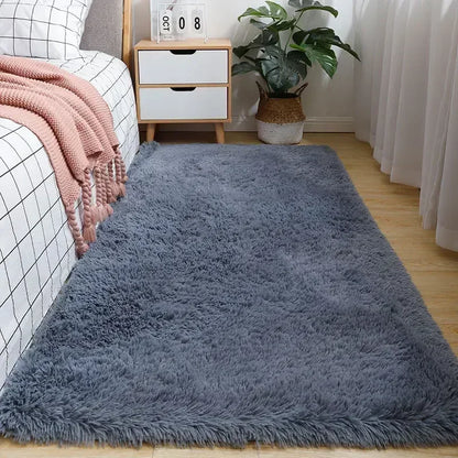 Fluffy Cream White Sheepskin Rug Soft Faux Fur Carpet Bedroom Living Room Floor Mat