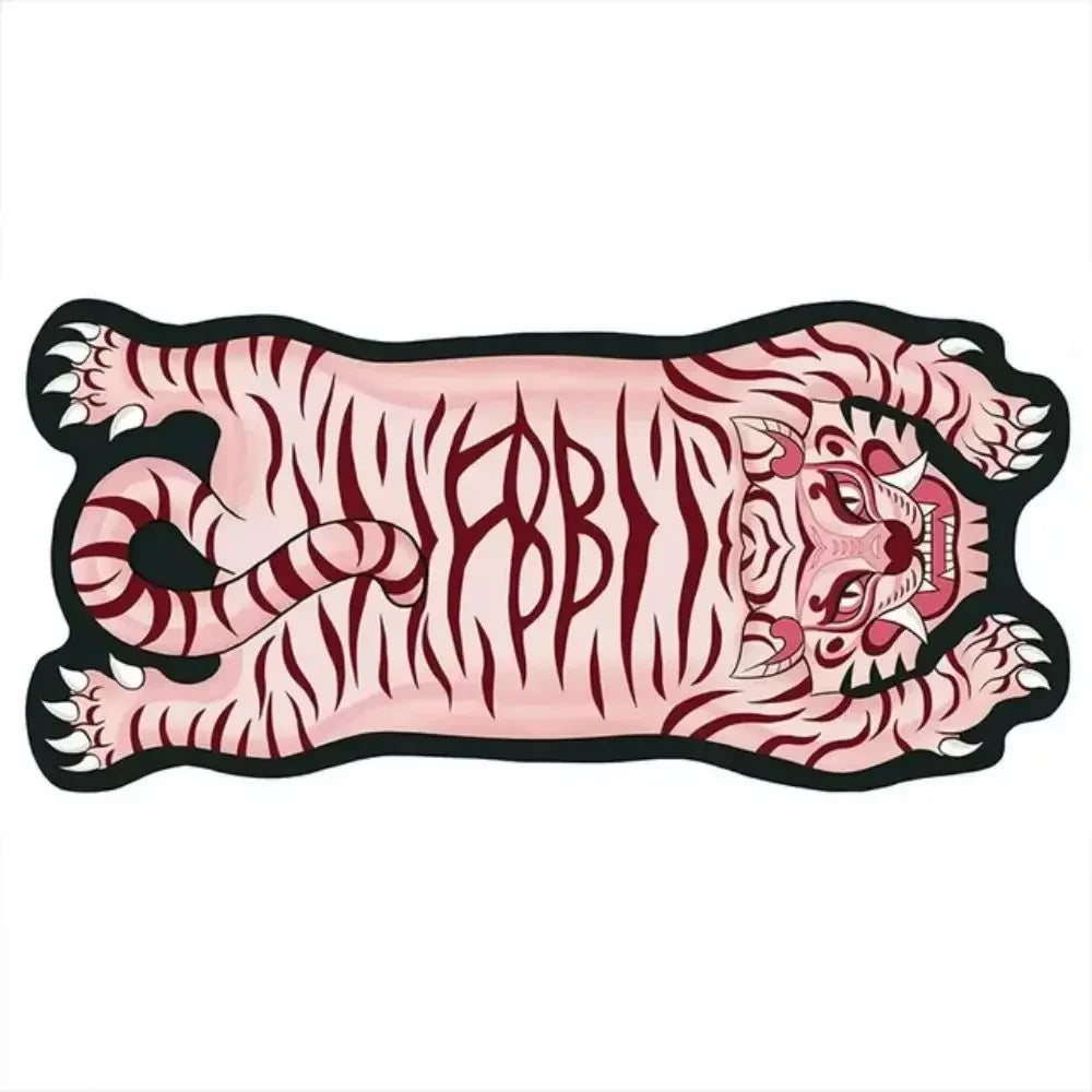 VIKAMA Tiger-Shaped Non-Slip Area Rug