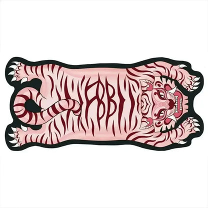VIKAMA Tiger-Shaped Non-Slip Area Rug
