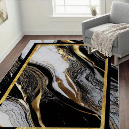 Light luxury geometric European large area rug