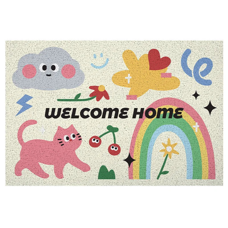 Cuttable cartoon non-slip door mat