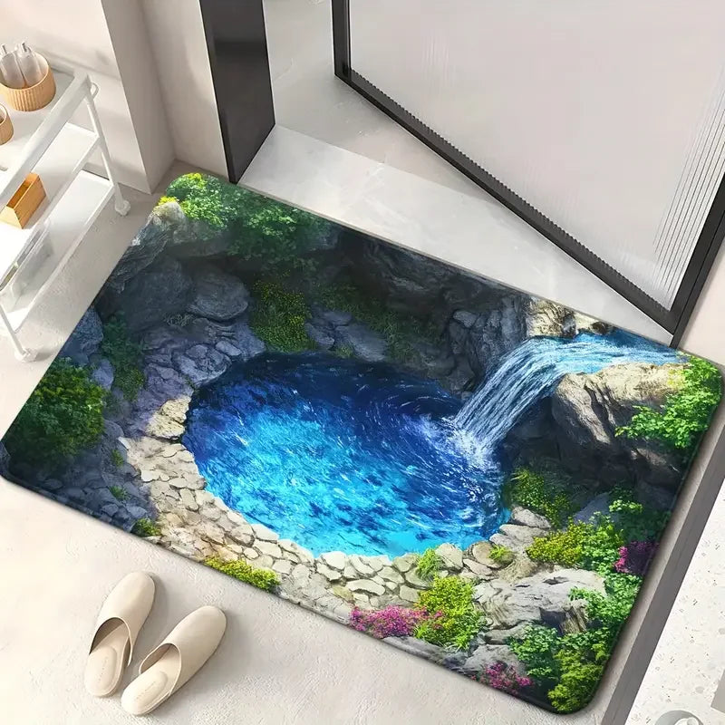 VIKAMA 3D Deep Hole Optical Illusion Anti-Slip Doormat