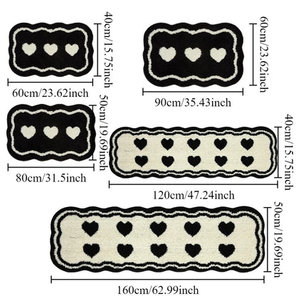 VIKAMA Cream Bedroom Long Runner Floor Mat