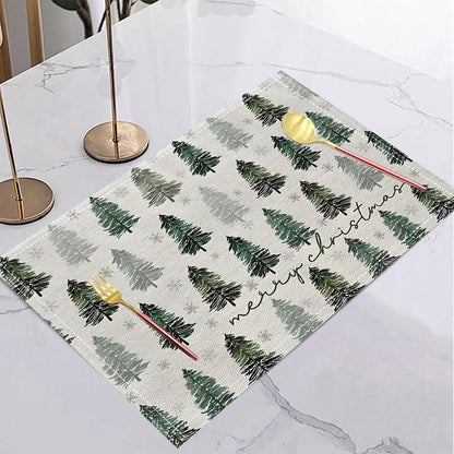 Christmas Tree Non-Slip Table Placemat Set