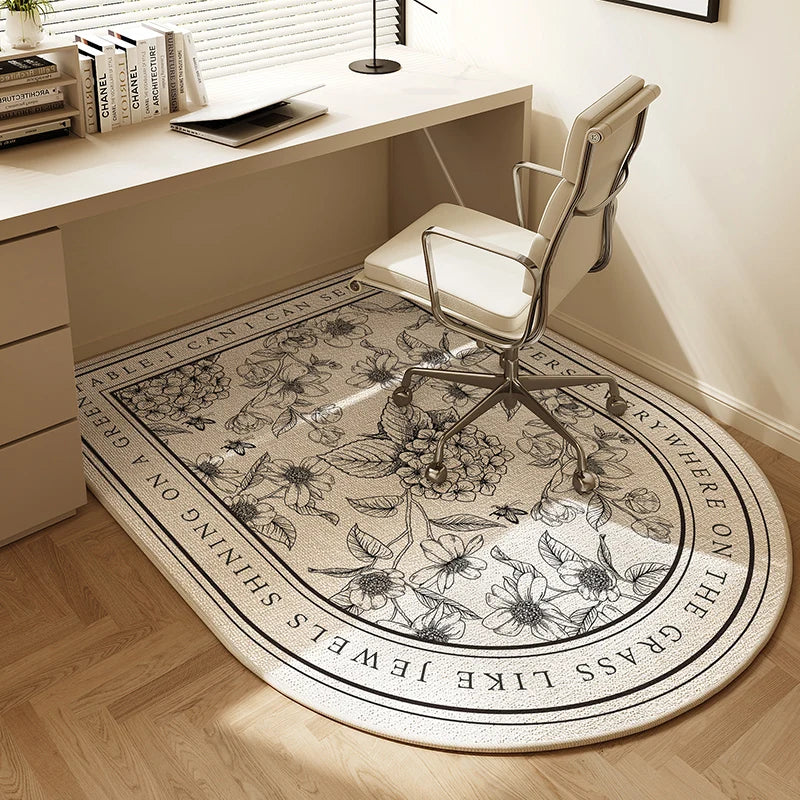 VIKAMA Computer Chair Non-Slip Floor Mat Bedroom Study Under Desk Chair Protection Carpet