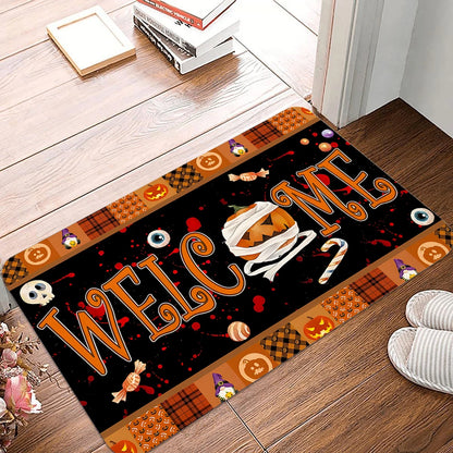 Halloween Ghost Pumpkin Non-Slip Kitchen Floor Mat