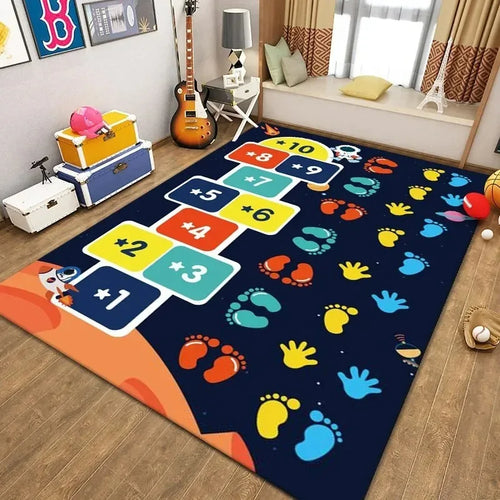 Cartoon Game Kids Area Rug