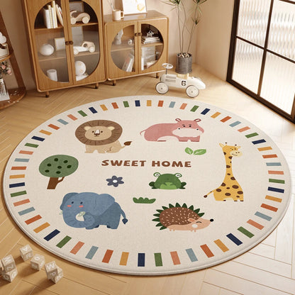 Children’s Round Cartoon Non-Slip Soundproof Area Rug