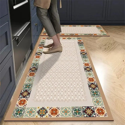 VIKAMA Anti-Slip Kitchen & Entrance Floor Mat Set