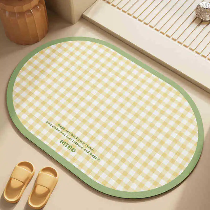 Quick-dry non-slip toilet bath mat