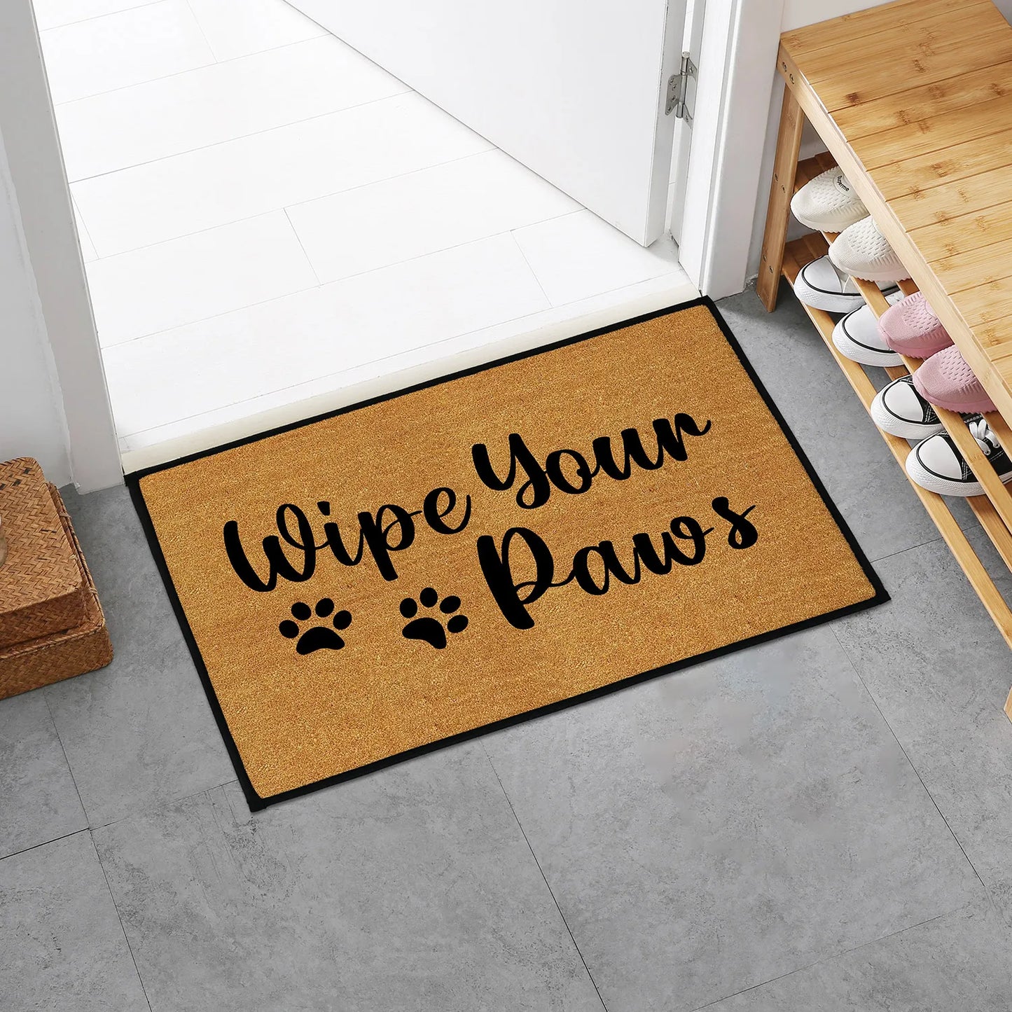 Crystal velvet door mat, non-slip bathroom mat, absorbent machine washable balcony mat; bedroom carpet