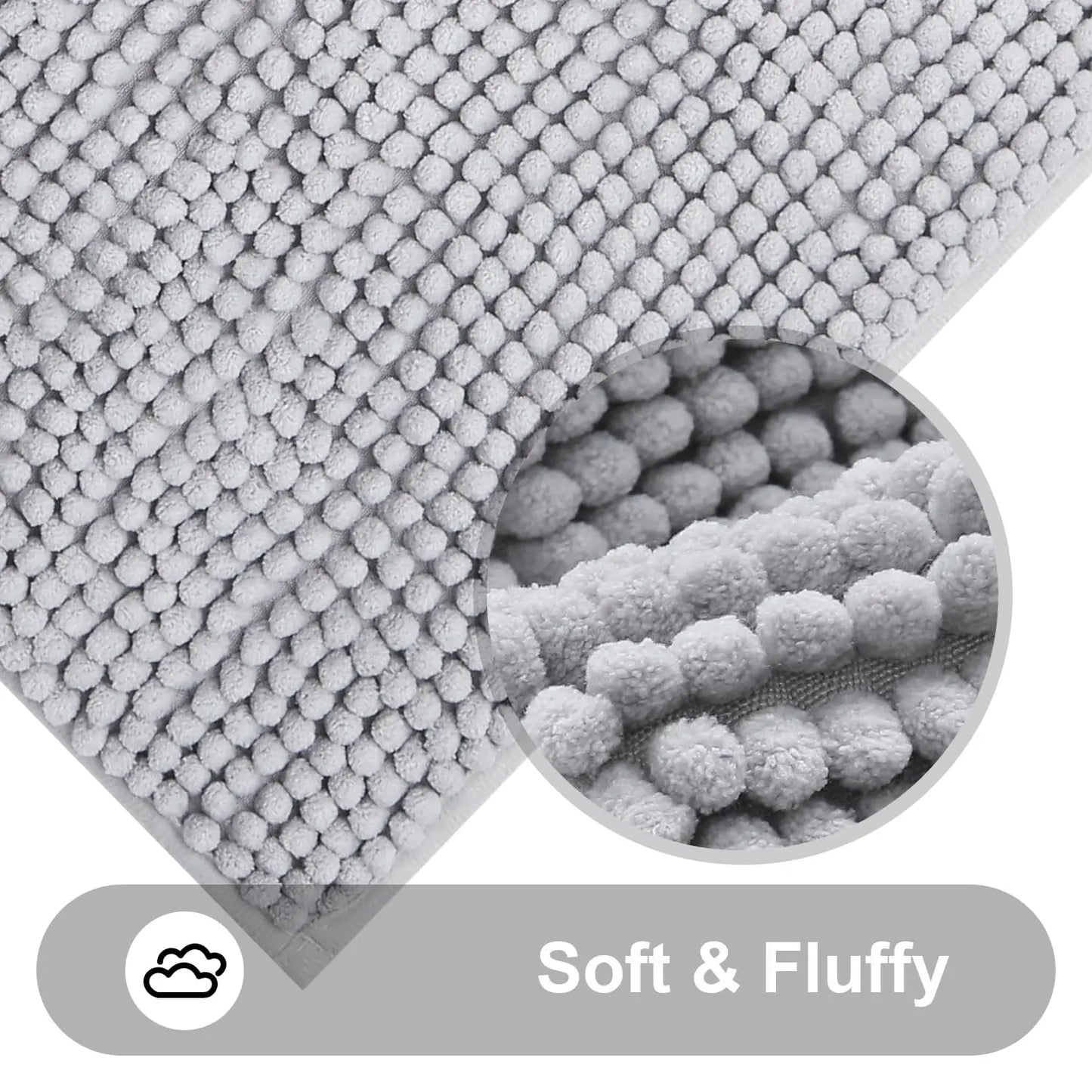 Olanly Chenille Soft Absorbent Bath Mat