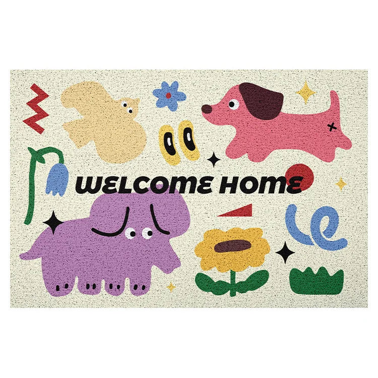 Cuttable cartoon non-slip door mat