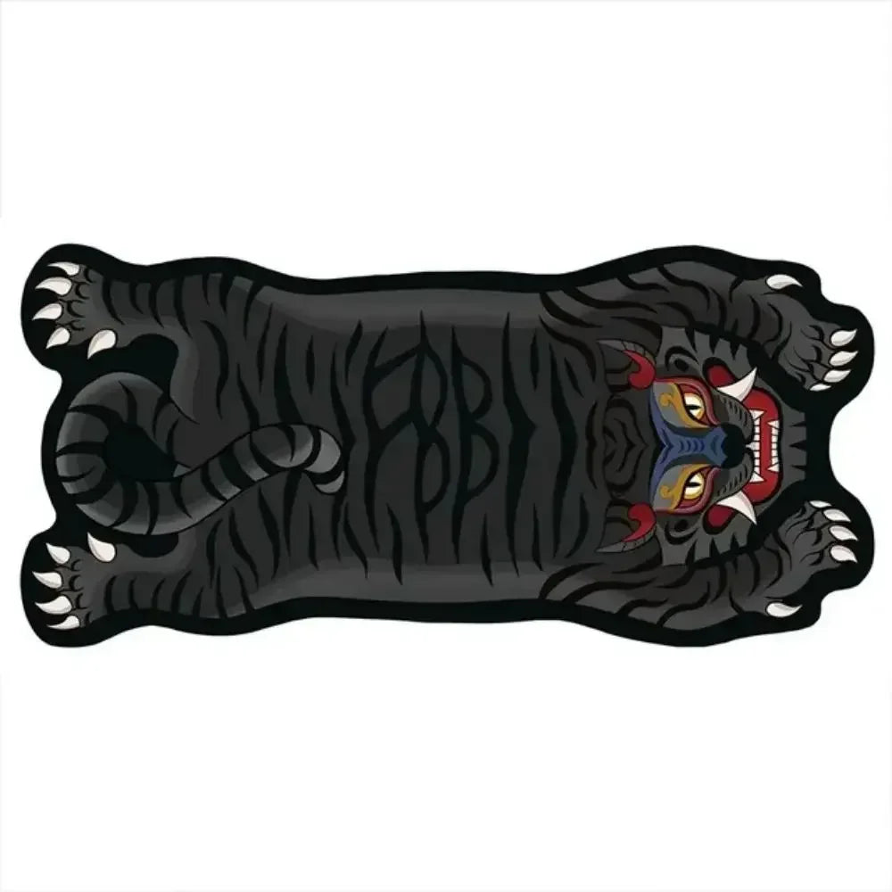 VIKAMA Tiger-Shaped Non-Slip Area Rug