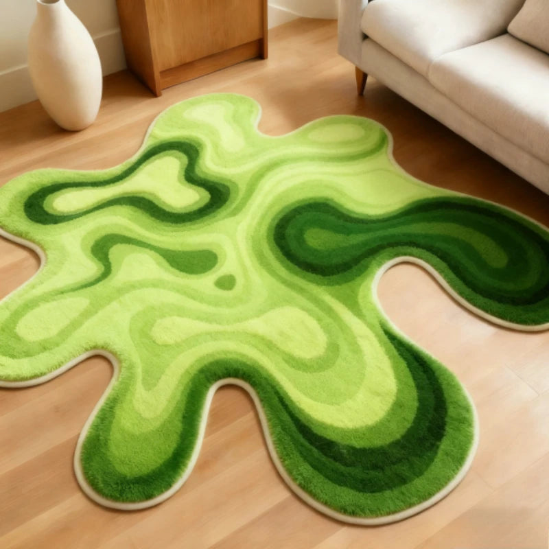 Irregular Gradient Plush Soft Area Rug