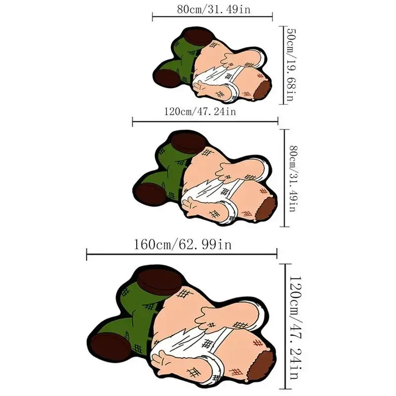 VIKAMA Cartoon Character Area Rug Kids Bedroom Living Room Game Room Floor Mat