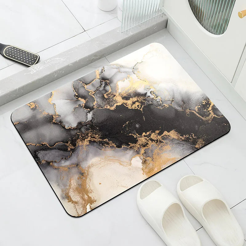 Luxury Bathroom Mat Super Absorbent Quick-Dry Non-Slip Shower Bath Rug Toilet Floor Doormat Carpet Machine Washable Home Decor