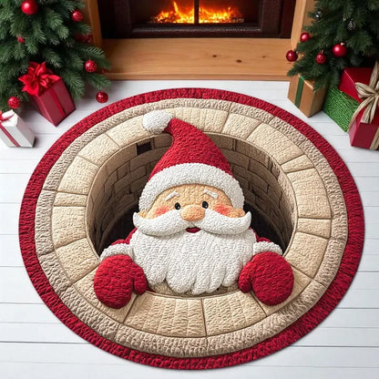Christmas Santa Printed Rug Welcome Indoor Santa Claus Christmas Rug Door Mat Winter Home Decor Living Room Floor Decoration