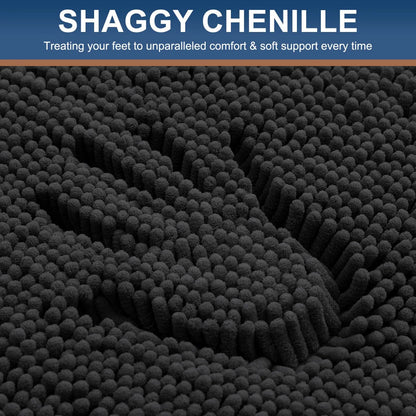 Olanly Chenille Non-Slip Absorbent Bath Mat