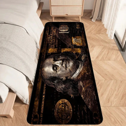 $100 Bill Graffiti Print Rug