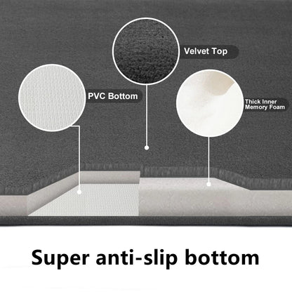 Super Absorbent Coral Velvet Bathroom Floor Mat Non-Slip Bath Door Mat