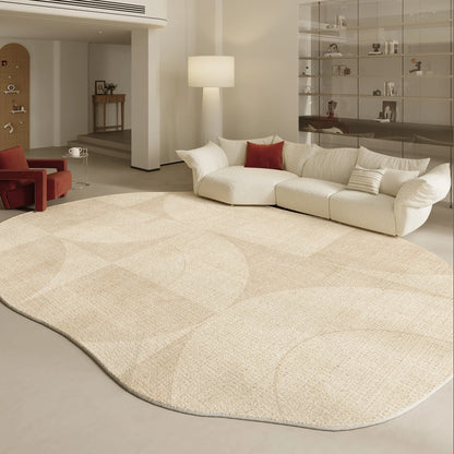 Modern Irregular Shape Fluffy Plush Area Rug
