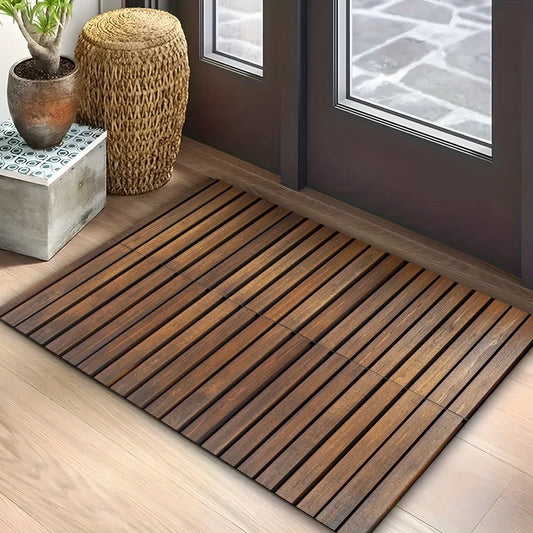 Wood Grain Diatom Mud Non-Slip Bath Mat