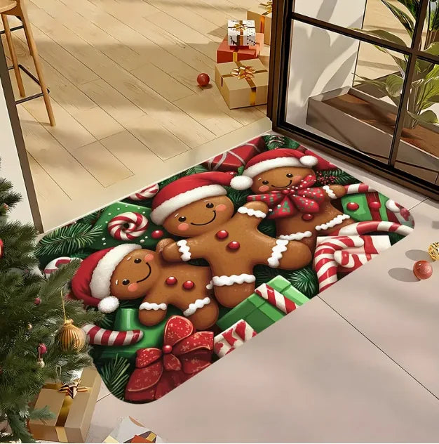 Christmas gnome soft pattern door mat