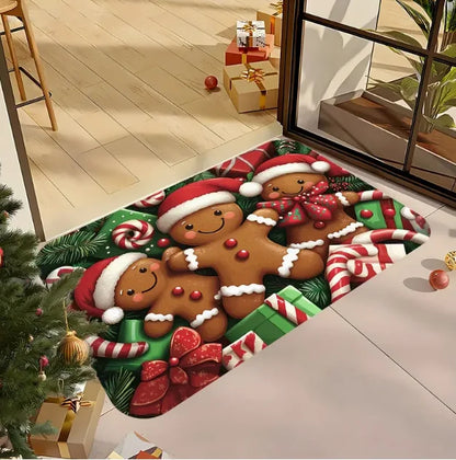 Santa Claus gnome Christmas door mat