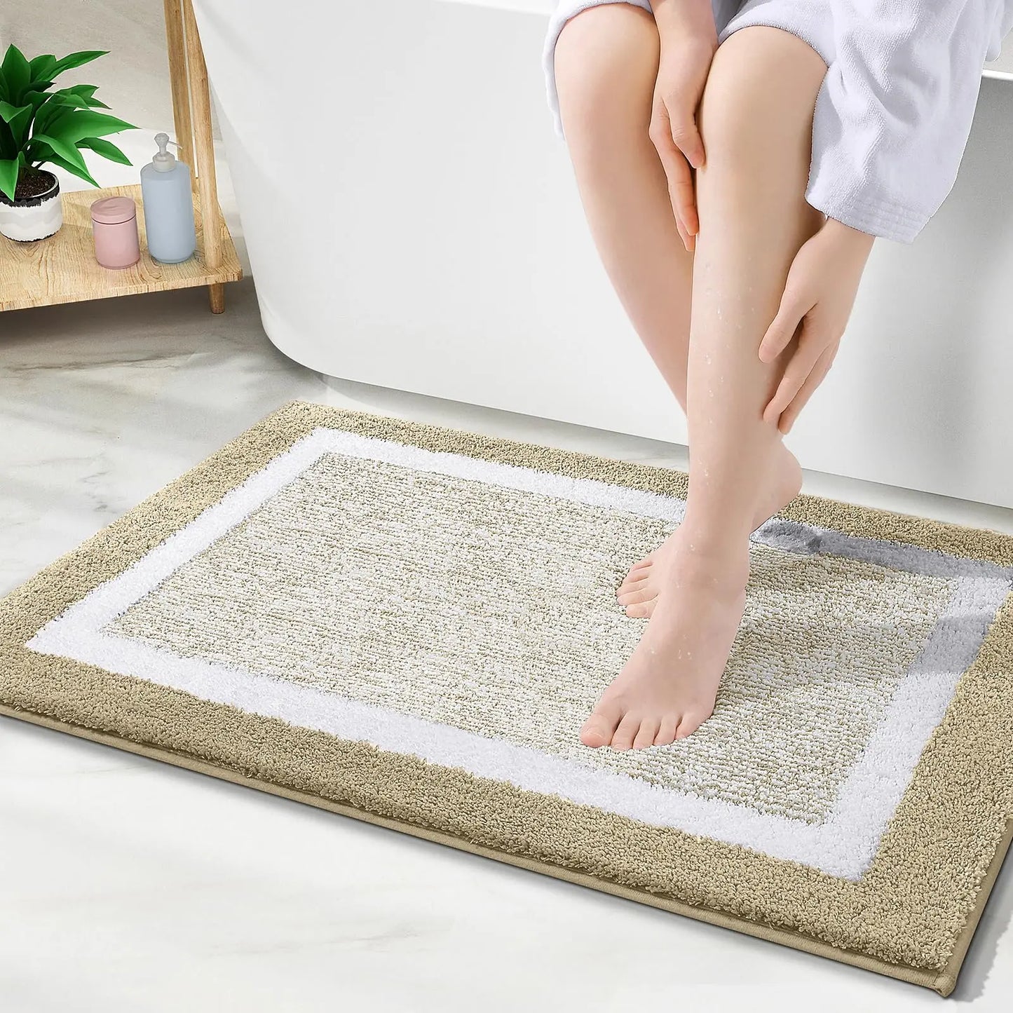 Olanly Microfiber Soft Non-Slip Bath Mat