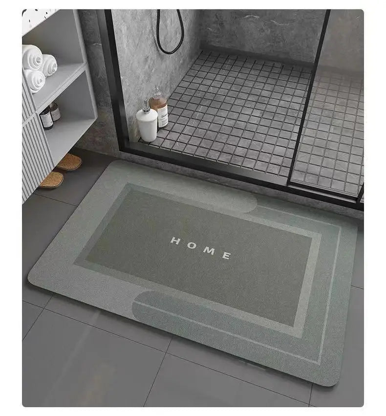 Bathroom Absorbent Diatom Mud Floor Mat Non-Slip Quick-Dry Toilet Door Mat