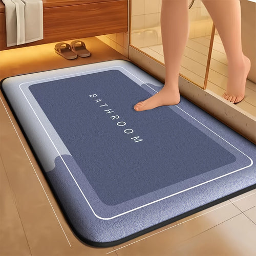 Square Flannel Non-Slip Absorbent Bathroom Mat