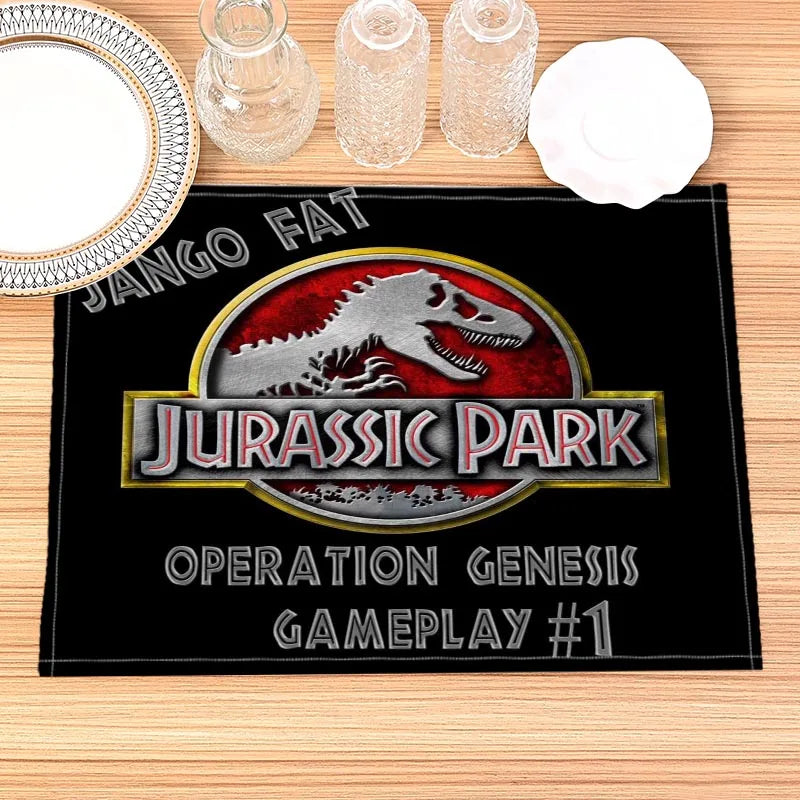 Jurassic Park Print Linen Kids Placemat Set