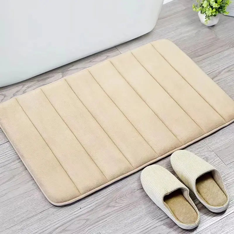 Super Absorbent Bathroom Floor Mat Non-Slip Soft Bath Door Mat Bedroom Kitchen Carpet