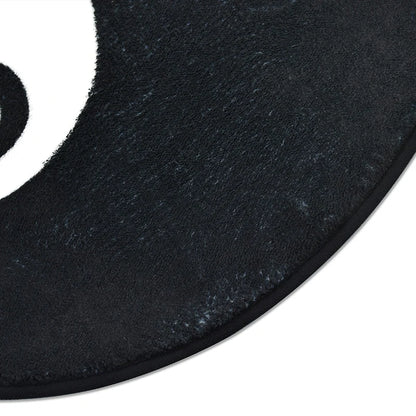 Soft Plush Round Bathroom Carpet Non-Slip Absorbent Machine Washable Mat Bathroom Bedroom Door Floor Decor