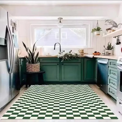 VIKAMA Green Checkered Floor Mat