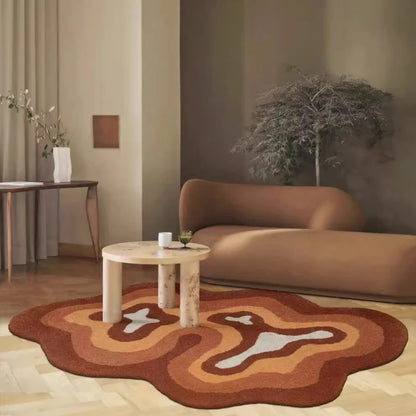 Modern Irregular Shape Plush Anti-Slip Area Rug